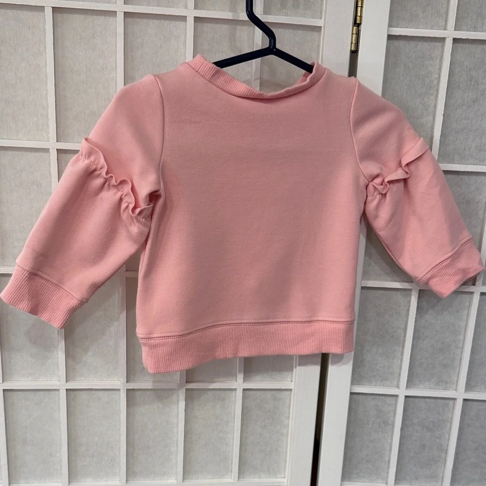 Janie and Jack Girls Pink Pullover Sweater Sz 6-12 Months